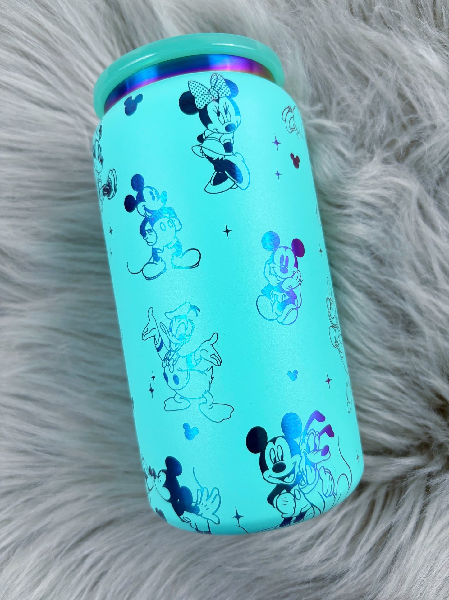 Mouse Friends /// Engraved Stainless Steel Can Tumbler