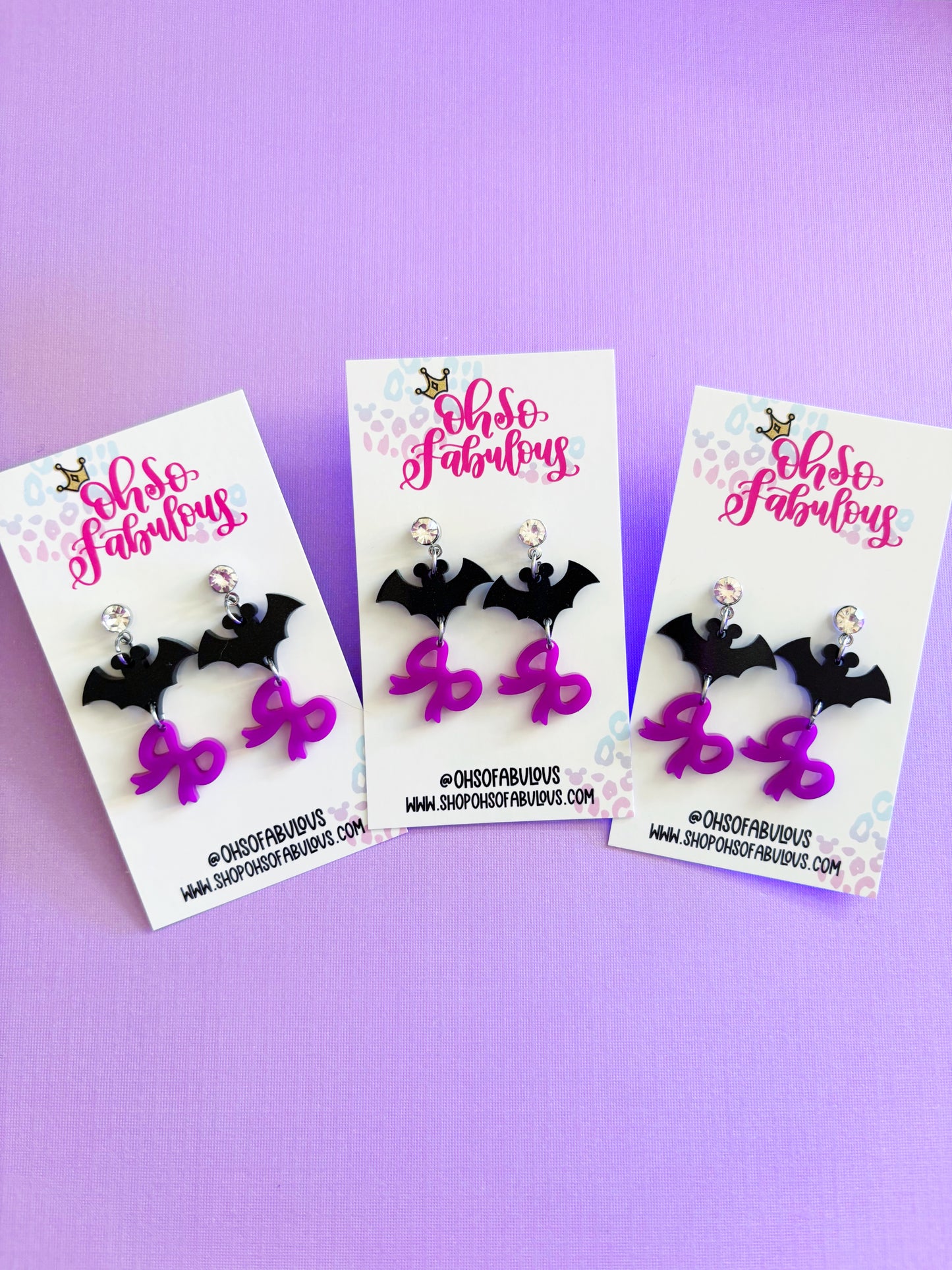 Halloween Coquette Bow Earrings /// Ghost or Bat