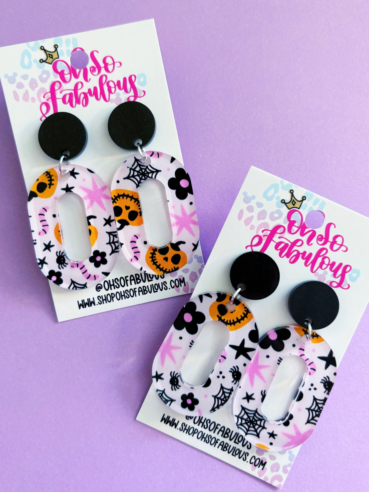 Pastel Spooky Girl /// Dangle Halloween Earrings