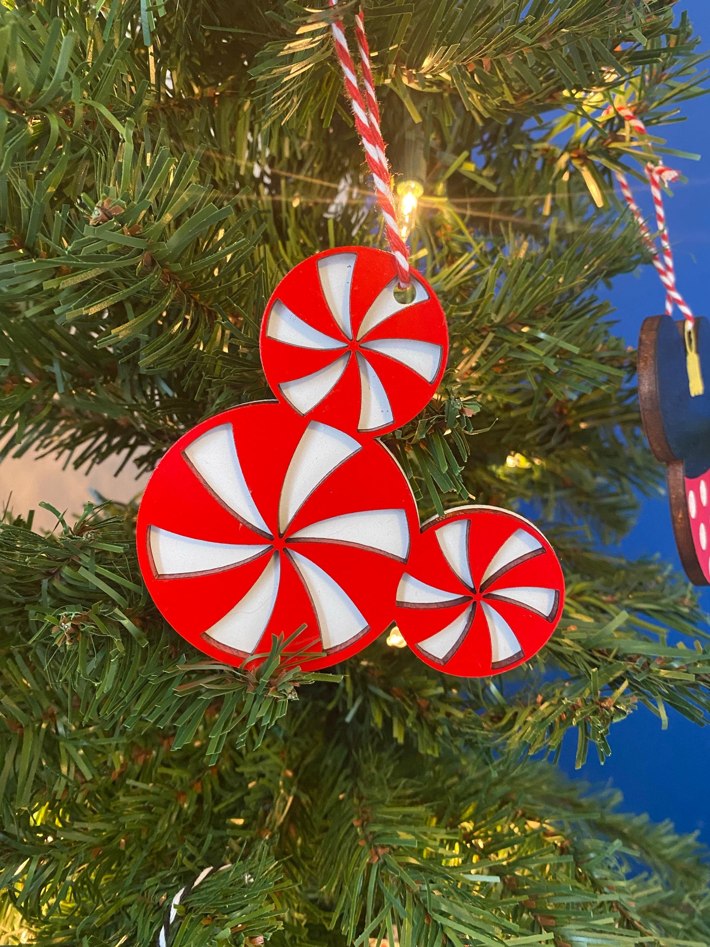 Main Mouse Candy Cane Ornament