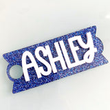 Personalized Name Tumbler Topper // Glitter