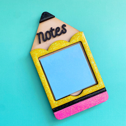 Mini Notepad Holder /// Glitter Pencil