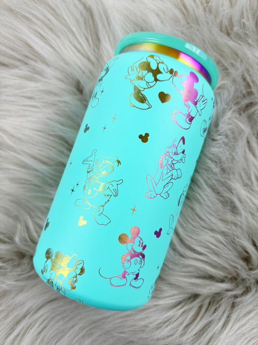 Mouse Friends /// Engraved Stainless Steel Can Tumbler