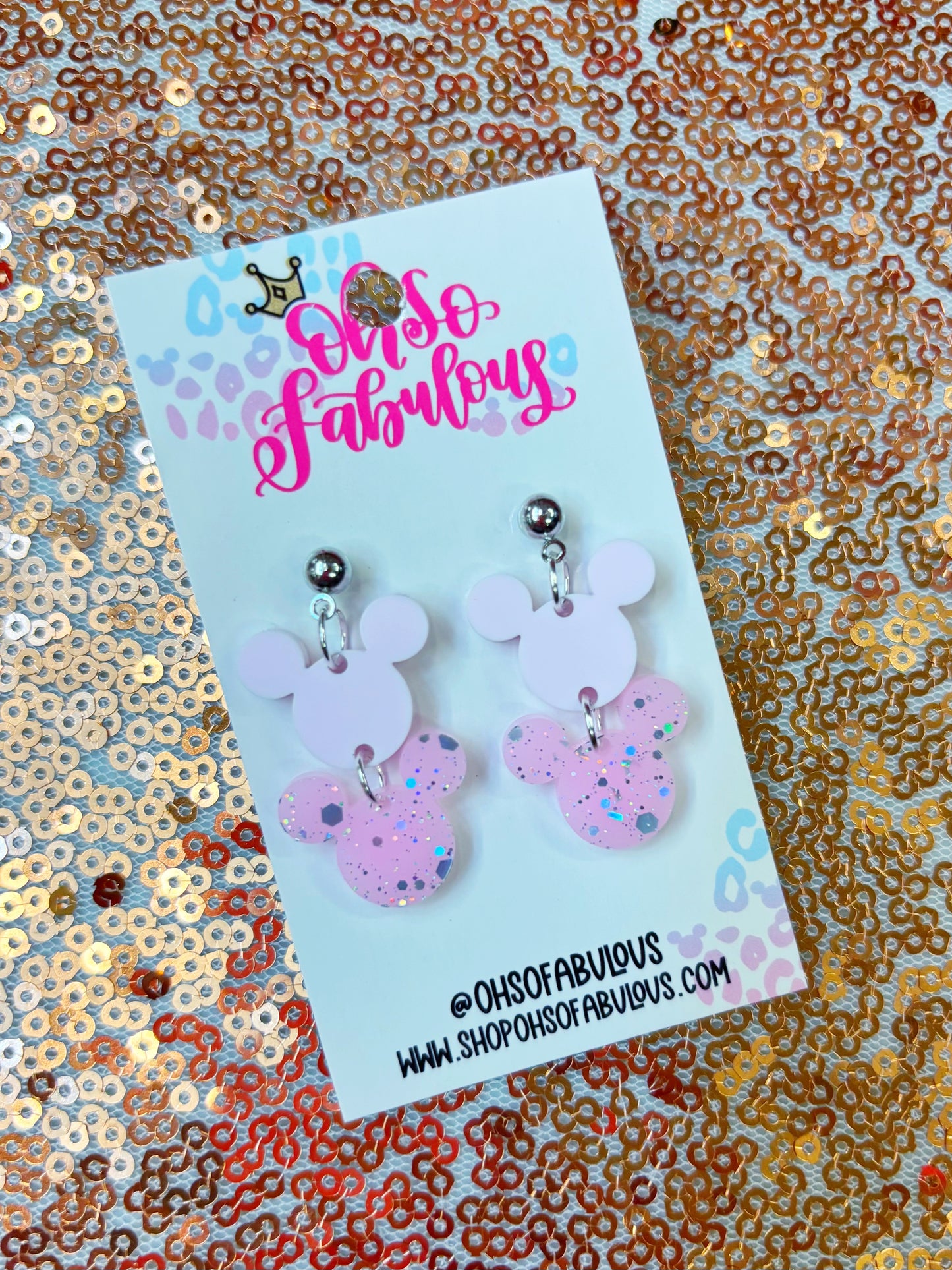 Mouse Dangles /// Marie /// Stacker Earrings