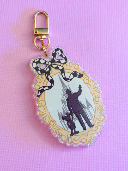 Coquette Checkered Bow Mouse // Key Chain // Bag Charm