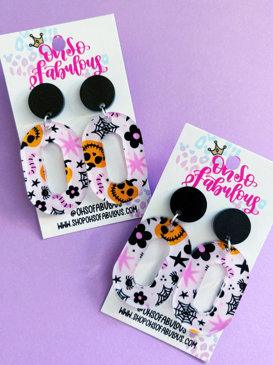 Pastel Spooky Girl  /// Dangle Halloween Earrings
