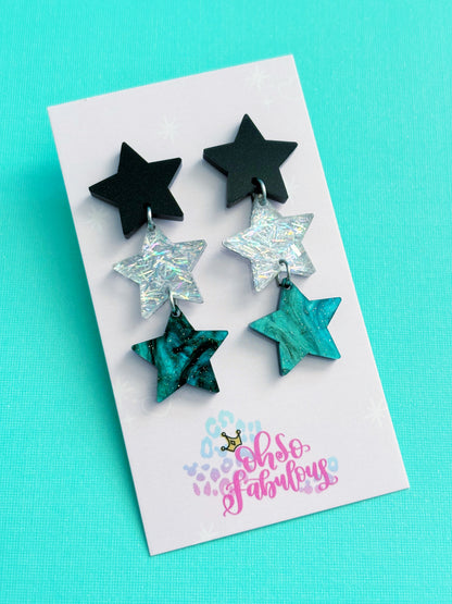Star Stacker Earrings /// Rep Shimmer