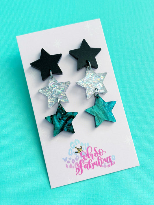 Star Stacker Earrings /// Rep Shimmer