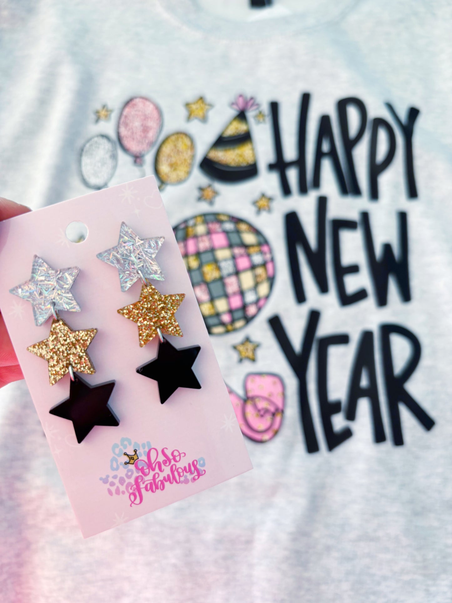 Glitz Star Stacker Earrings /// Holiday Shimmer