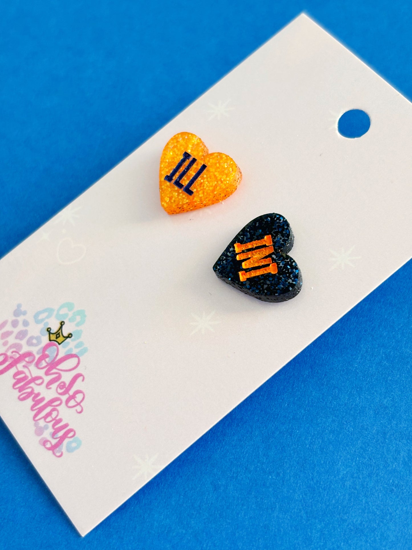 ILL - INI Heart Glitter Stud Earrings