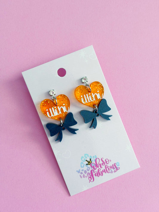 ILL - INI Heart Bow Stacker Earrings