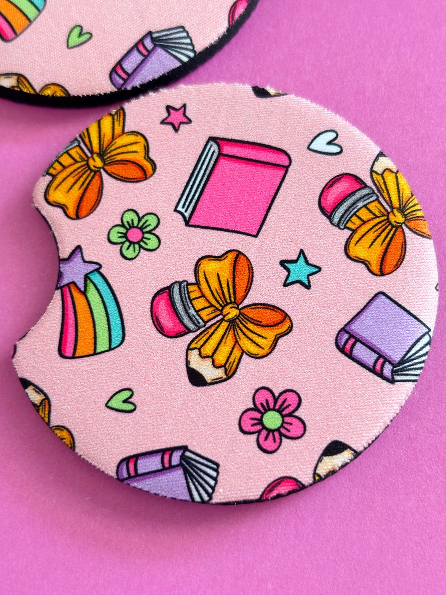 Girly Teacher \\ Car Coasters