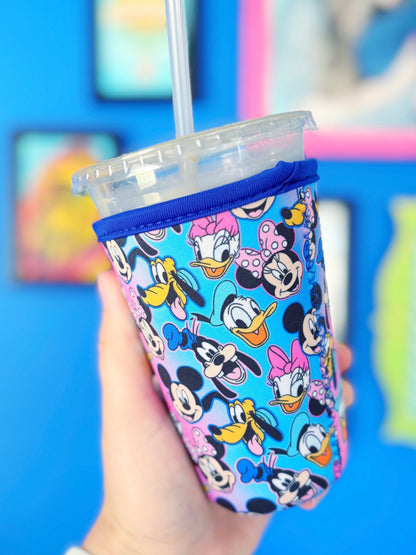 Favorite Gang - Pink and Blue /// Cup Drink Sleeve