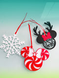 Mouse Snowflake /// white /// Christmas Ornament