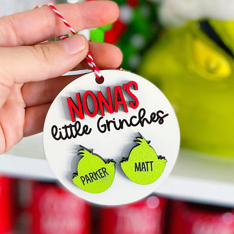 Little Grinches Personalized Ornament