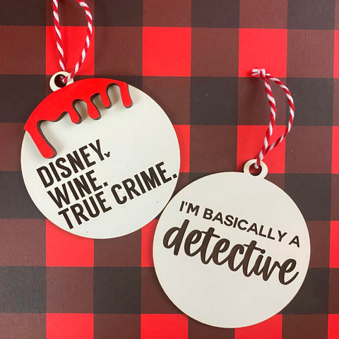 True Crime Christmas Ornament