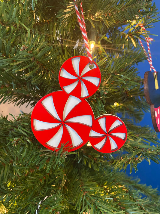 Main Mouse Candy Cane Ornament